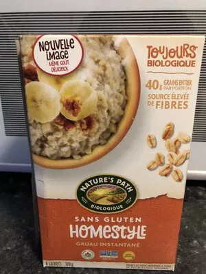 Nature’s path gluten free homestyle instant oatmeal Nature’s Path 320g, code 0058449450658