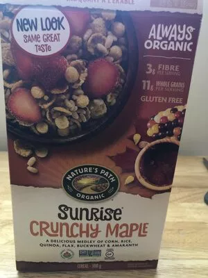 Céréales Sunrise (croquant à L'érable) nature s path foods 300 g, code 0058449771524