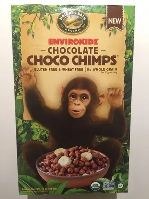 Choco chimps organic cereal Nature's Path Organic,  Nature's Path 10 oz, code 0058449870241