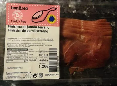 Finísimo de jamón serrano BonÁrea , code 00586424700119001268