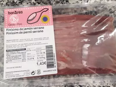 Finísimo jamón serrano Bonarea , code 00586428500119001437