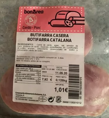 Butifarra casera Bonarea 1 g, code 00586611502020001016