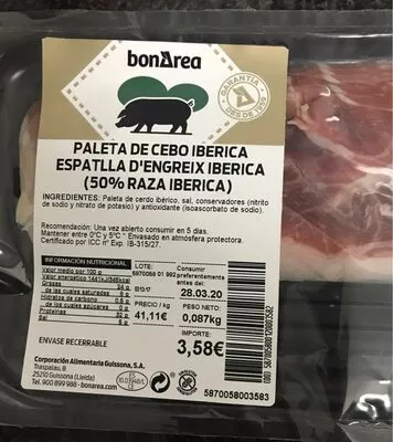 Paleta de cebo iberica Bonarea 32 g, code 00587005800120003582