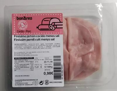 Finísimo jamón cocido menos sal Bonárea 2 g, code 00588230906119000981