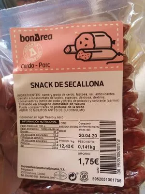 Snack de secallona Bonarea 27 g, code 00595205100220001758