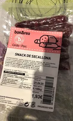 Snack de secallona Bonarea , code 00595205200520001936