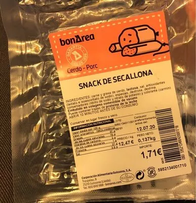 Snack de secallona Bonarea , code 00595213400420001718