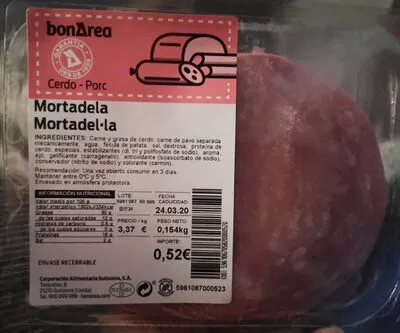 Mortadela Bonarea , code 00596106705820000520