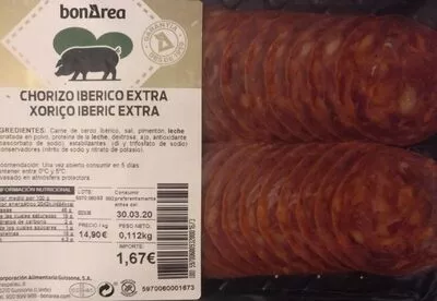 Chorizo iberico extra Bonarea , code 00597006009320001673