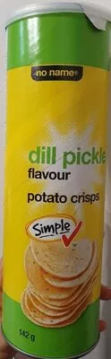 Dill pickle flavour potato crisps  , code 0060383142827