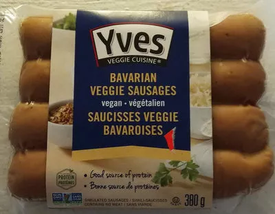 saucisses veggie bavaroise yves 380g, code 0060822000244