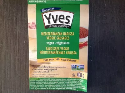 Saucisses vergue méditerranéenne harissa Yves Veggie cuisine 400 g, code 0060822400402