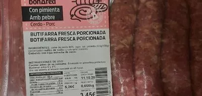 Butifarra fresca porcionada bonarea , code 00612027300520003454