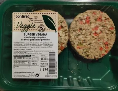 Burger vegana Bonarea , code 00613207000320001179