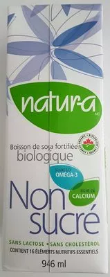 Organic fortified soy beverage unsweetened Natura 946 ml, code 0063667511005