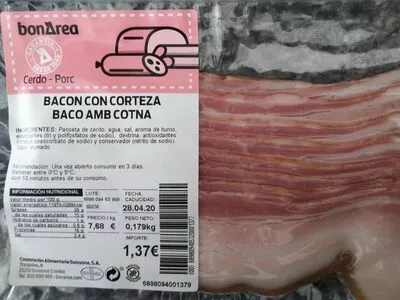 Bacon con corteza Bonarea , code 00689809405320001377