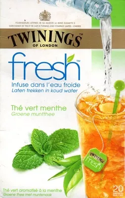 Twinings fresh thé vert menthe Twinings, Foods International 40 g, code 0070177264888