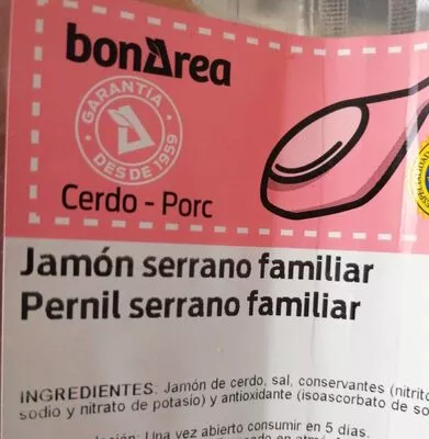 Jamón serrano familiar Bonarea , code 00703619100119003106