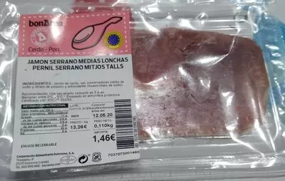 Jamon serrano medias lonchas Bonarea , code 00703707300120001465