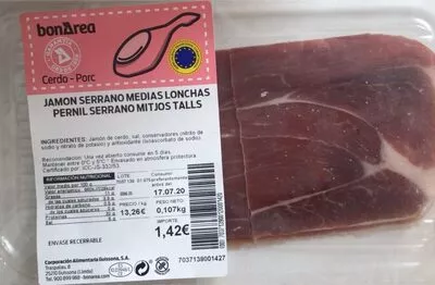 Jamon serrano medias lonchas Bonarea , code 00703713900120001420