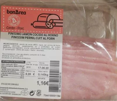 Finisimo jamon cocido al horno Bonarea , code 00704415505020001167