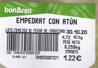 Empedrat con atún bonarea , code 00704925301020001228