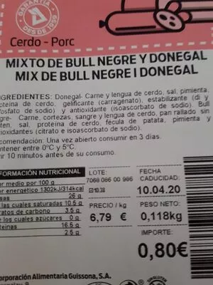 Mixto de bull negre y donegal Bonarea , code 00706808600020000803