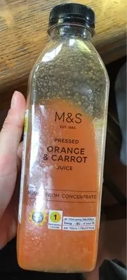 Orange & Carrot Juice Marks & Spencer 750 ml e, code 00707473