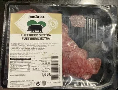 Fuet ibérico extra Bonarea , code 00707923902120001663