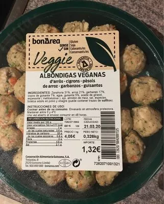 Albondigas veganas Bonarea , code 00726207100420001325