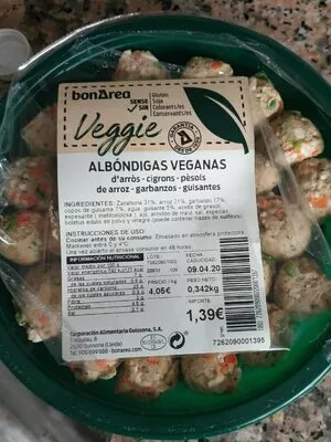 Albóndigas veganas Bonarea 23 g, code 00726209000220001397