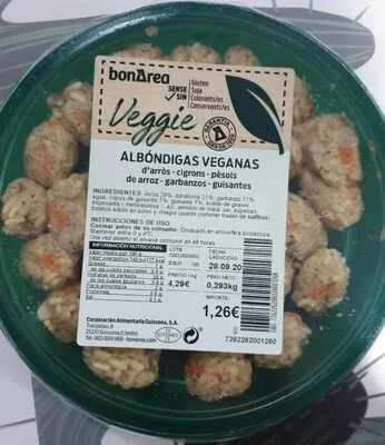 Albóndigas Veganas bonarea , code 00726226200220001268