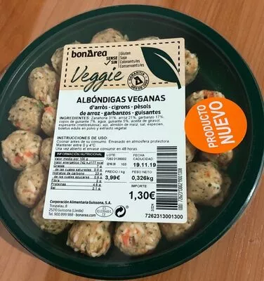 Albondigas veganas Bonarea , code 00726231300219001308