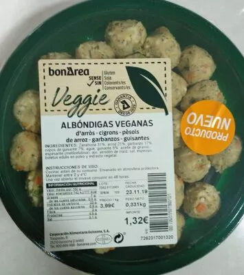 Albóndigas veganas Bonarea 23 g, code 00726231700119001321