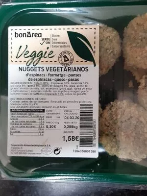 Nuggets vegetarianos Bonarea 13 g, code 00726405600120001583