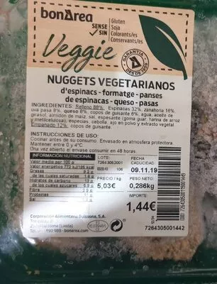 Nuggets vegetarianos Bonarea , code 00726430500119001449