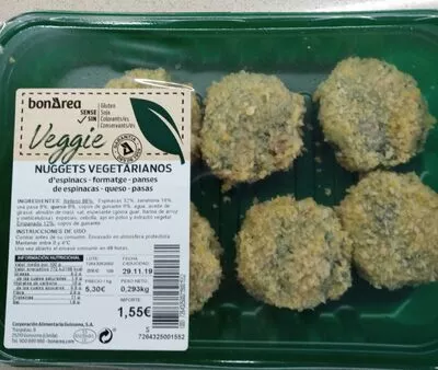 Nuggets vegetarianos - BonArea BonArea 293 g, code 00726432500219001552