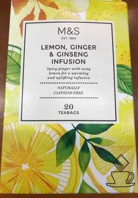 Lemon, Ginger & Ginseng Infusion Marks & Spencer 30 g e, code 00730662