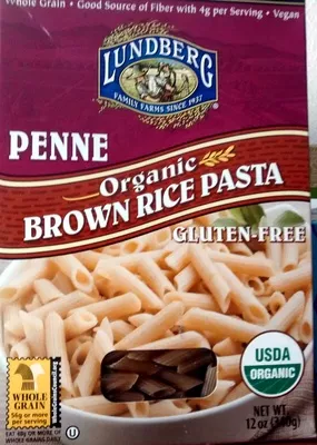 Penne organic brown rice pasta Lundberg 12 oz (340 g), code 0073416006102