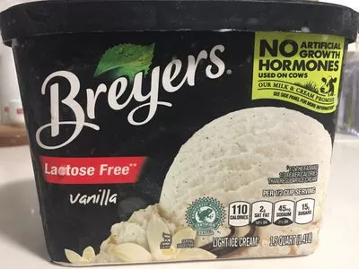 Lactose free vanilla light ice cream, vanilla Breyers,   Unilever , code 0077567227003