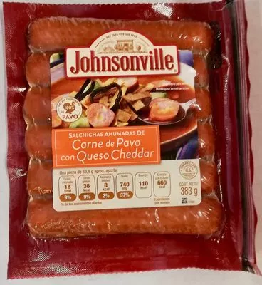 Johnsonville salchichas ahumadas con queso cheddar Johnsonville 383 g, code 0077782021158