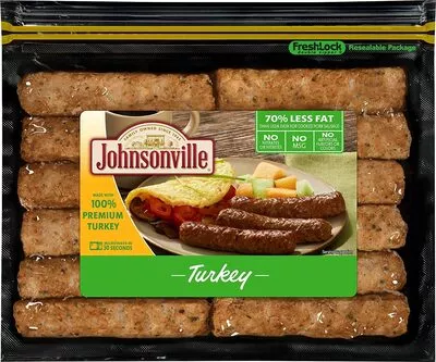 Fully cooked breakfast sausage, turkey Johnsonville , code 0077782030594