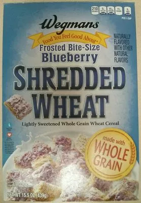 Frosted Bite-Size Blueberry Shredded Wheat Wegmans 439 g, code 0077890396346