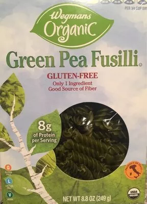 Green pea fusilli Wegmans Organic , code 0077890466872