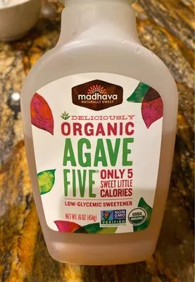 Organic agave five Madhava 16 oz, code 0078314111002