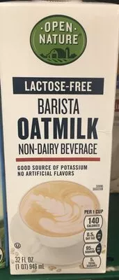 Lactose-free barista oatmilk non-dairy beverage Open Nature , code 0079893402000