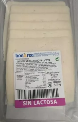 Queso de mezcla tierno sin lactosa Bonarea , code 00833824600819000008