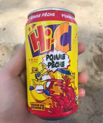 Pomme-pêche HI-C, Coca cola, brasserie de tahiti 355 ml, code 0088009680720