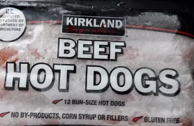 Beef hot dogs Kirkland , code 0096619447817