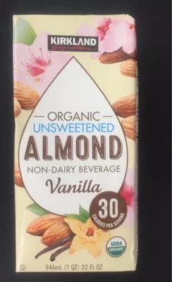 Organic unsweetened almond non-dairy beverage vanilla Kirkland Signature 946 ml, code 0096619533008